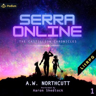 Serra Online: A LitRPG Adventure – omslag til lydbogen af A.W. Northcutt