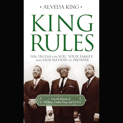 King Rules – omslag til lydbogen af Alveda King