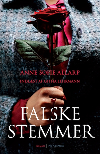 Falske stemmer – omslag til lydbogen af Anne Sofie Allarp