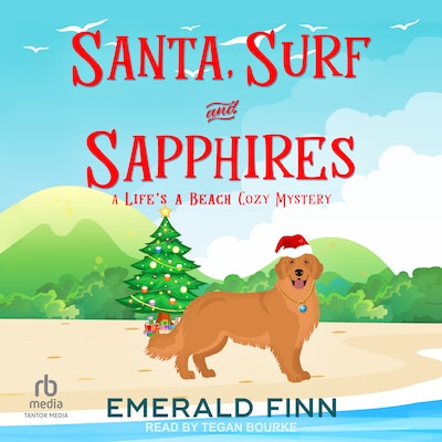 Santa, Surf and Sapphires – omslag til lydbogen af Emerald Finn