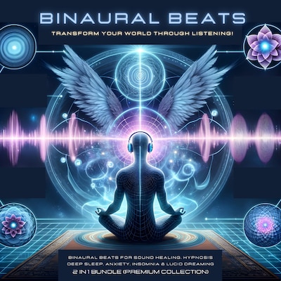 Binaural Beats - Sound Healing 3 in 1 Bundle - Transform Your World Through Listening – omslag til lydbogen af Binaural Beats Studios Berlin