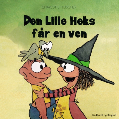 Den lille heks får en ven – omslag til lydbogen af Charlotte Fleischer