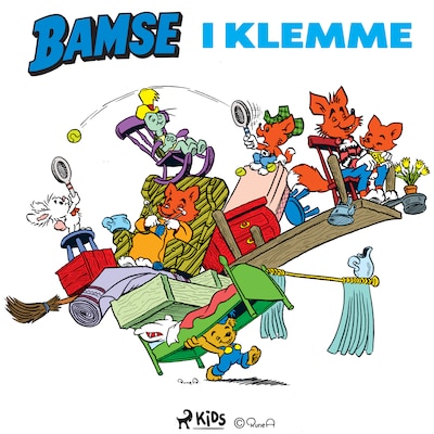 Bamse i klemme – omslag til lydbogen af Rune Andréasson