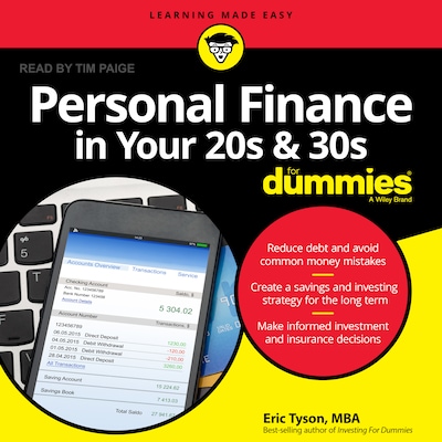 Personal Finance in Your 20s and 30s For Dummies – omslag til lydbogen af Eric Tyson, MBA