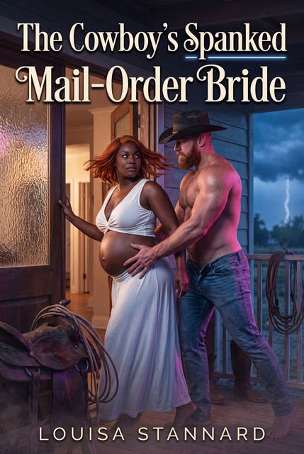 The Cowboy's Spanked Mail-Order Bride: Frontier Erotic Punishment Breeding Romance – omslag til lydbogen af Louisa Stannard