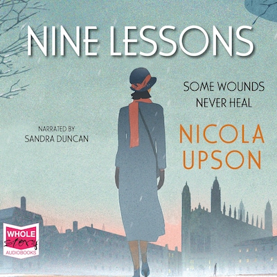 Nine Lessons – omslag til lydbogen af Nicola Upson