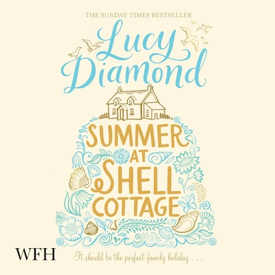 Summer at Shell Cottage – omslag til lydbogen af Lucy Diamond
