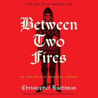 Between Two Fires – omslag til lydbogen af Christopher Buehlman