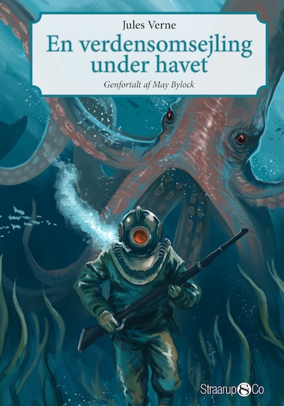 En verdensomsejling under havet – omslag til lydbogen af Jules Verne, Maj Bylock