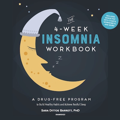 The 4-Week Insomnia Workbook – omslag til lydbogen af Sara Dittoe Barrett