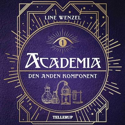 Academia #1: Den anden komponent – omslag til lydbogen af Line Wenzel