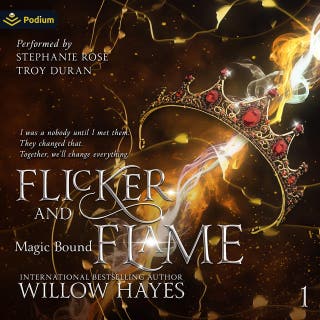Flicker and Flame: Magic Bound, Book 1 – omslag till ljudboken av Willow Hayes