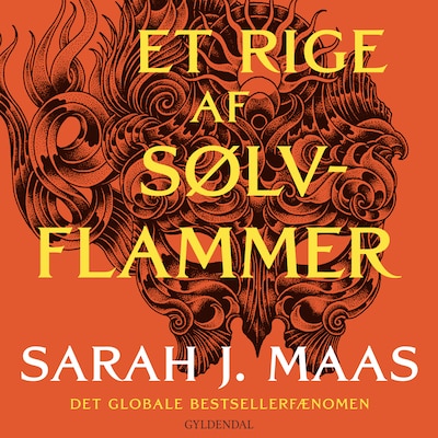 Et rige af sølvflammer – omslag til lydbogen af Sarah J. Maas