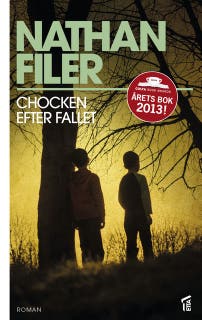 Chocken efter fallet – omslag till ljudboken av Nathan Filer