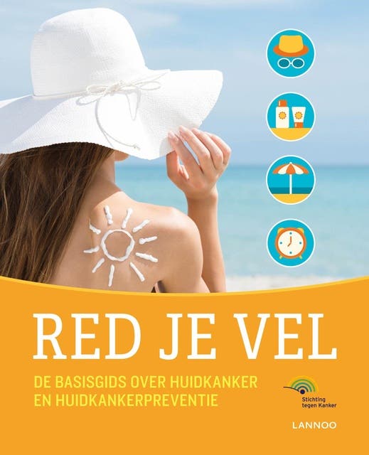 Red je vel: het basisboek over huidkanker en huidkankerpreventie – omslag van het luisterboek van Brigitte Boonen
