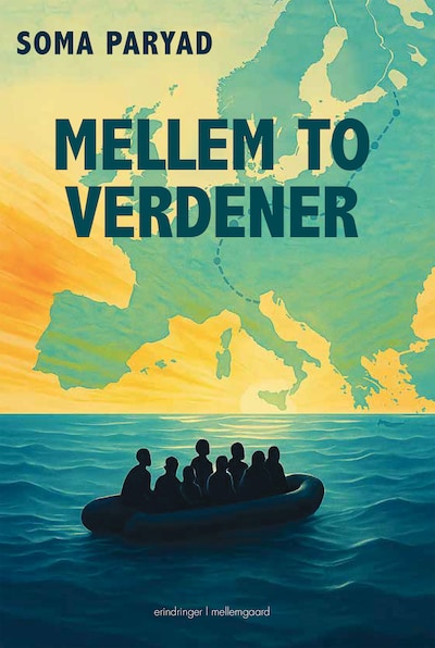 MELLEM TO VERDENER – omslag til lydbogen af Soma Paryad