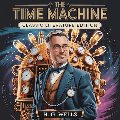 The Time Machine [Classic Literature Edition] – omslag til lydbogen af H. G. Wells
