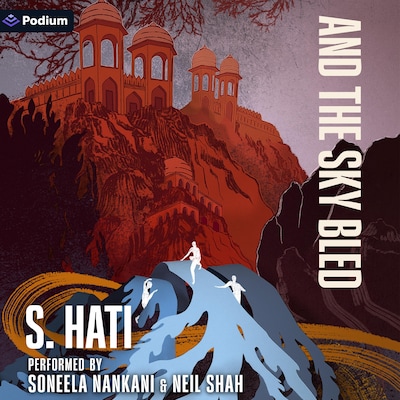 And the Sky Bled – omslag til lydbogen af S. Hati