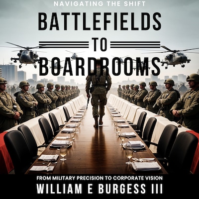 Battlefields To Boardrooms – omslag til lydbogen af William E. Burgess III
