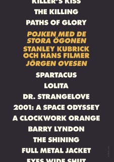 Pojken med de stora ögonen : Stanley Kubrick och hans filmer – omslag till ljudboken av Jörgen Ovesen