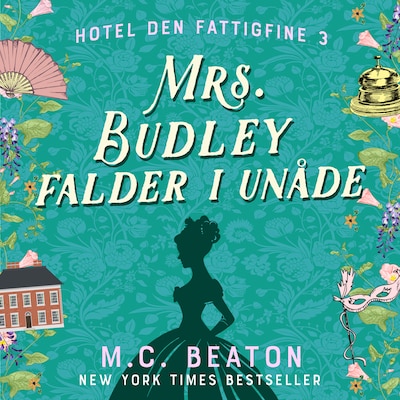 Mrs. Budley falder i unåde – omslag til lydbogen af M.C. Beaton