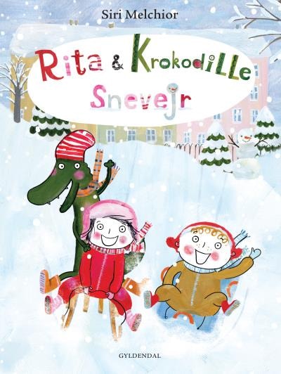 Rita og Krokodille. Snevejr – omslag til lydbogen af Siri Melchior