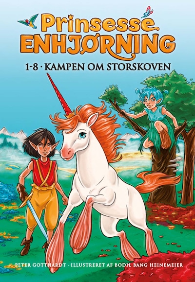 Prinsesse Enhjørning: Kampen om Storskoven (samlebind) – omslag til lydbogen af Peter Gotthardt