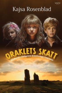 Oraklets skatt – omslag till ljudboken av Kajsa Rosenblad