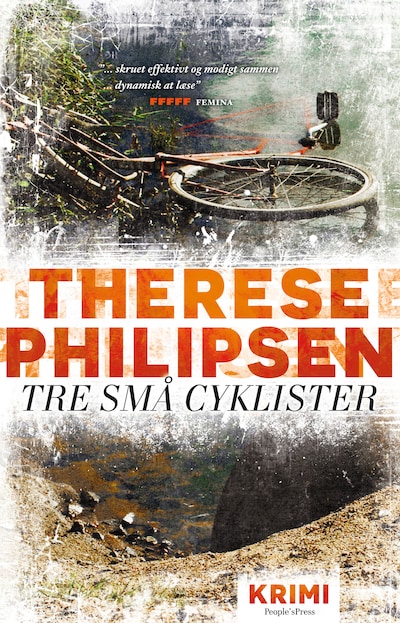 Tre små cyklister – omslag til lydbogen af Therese Philipsen