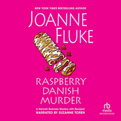 Raspberry Danish Murder – omslag til lydbogen af Joanne Fluke