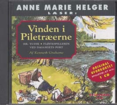 Anne Marie Helger læser Vinden i Piletræerne 4 – omslag til lydbogen af Kenneth Grahame