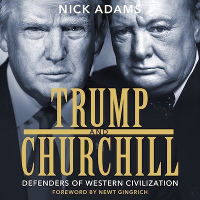 Trump and Churchill – omslag til lydbogen af Nick Adams