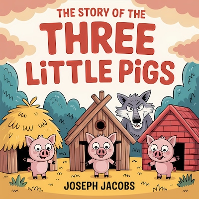 The Story of the Three Little Pigs – omslag til lydbogen af Joseph Jacobs