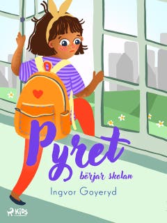 Pyret börjar skolan – omslag till ljudboken av Ingvor Goyeryd