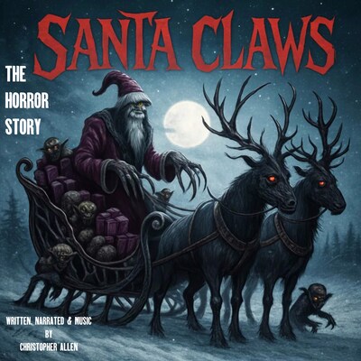 Santa Claws – omslag til lydbogen af AI Voice Christopher Allen