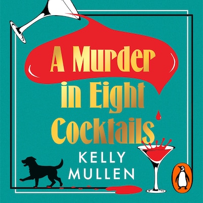 A Murder in Eight Cocktails – omslag til lydbogen af Kelly Mullen