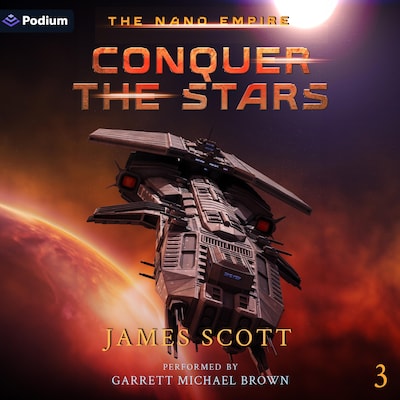 Conquer the Stars – omslag til lydbogen af James Scott