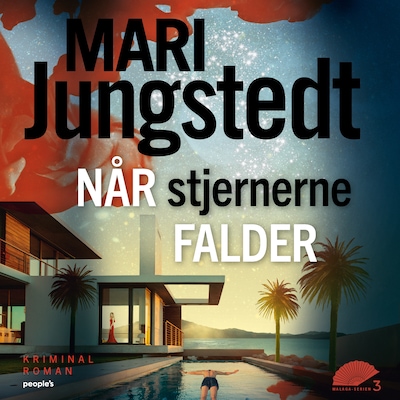 Når stjernerne falder – omslag til lydbogen af Mari Jungstedt