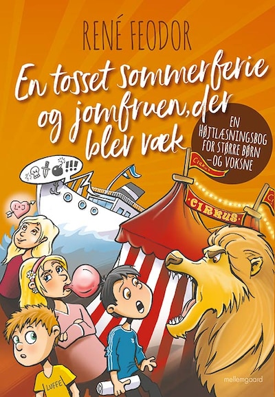 En tosset sommerferie og jomfruen, der blev væk – omslag til lydbogen af René Feodor