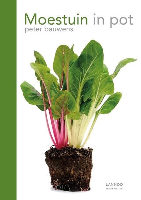 Moestuin in pot – omslag van het luisterboek van Peter Bauwens