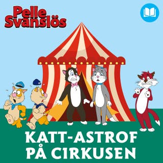 Katt-astrof på cirkusen – omslag till ljudboken av Embla Sue Panova