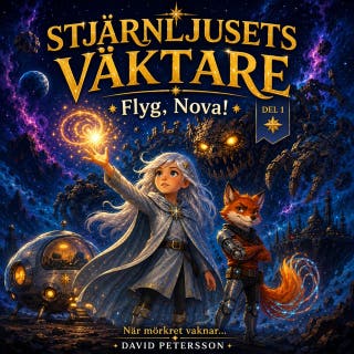 Stjärnljusets väktare – Flyg, Nova! – omslag till ljudboken av David Petersson