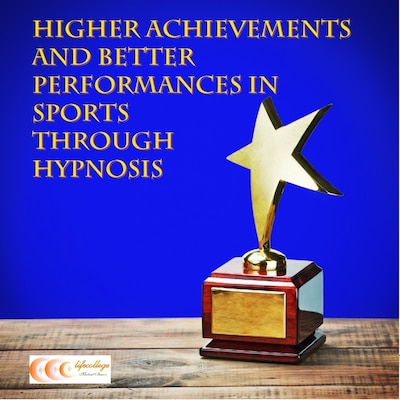 Higher achievements and better performances in sports through hypnosis – omslag til lydbogen af Michael Bauer