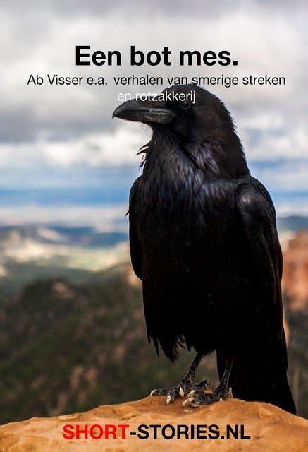 Een bot mes – omslag van het luisterboek van Ab Visser,Baroness Orczy,Clark Howard,E. Philips Oppenheim,Edward D. Hoch,Eric Ambler,Fritz Steuben,Lee K. Abbott,W. Summerset,Willy Corsari