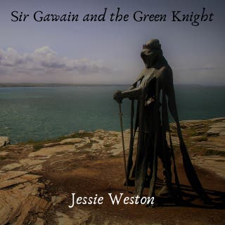 Sir Gawain and the Green Knight – omslag till ljudboken av Jessie Weston