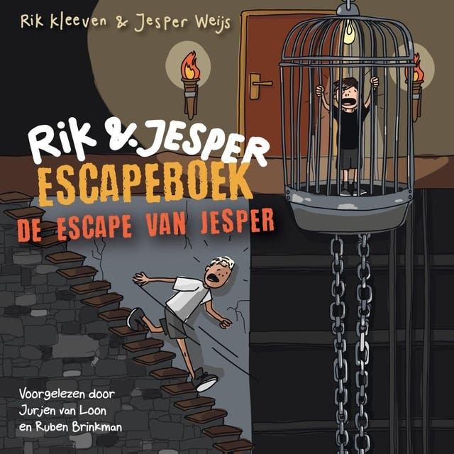De escape van Jesper: Rik en Jesper escapeboek – omslag van het luisterboek van Jesper Weijs,Rik Kleeven