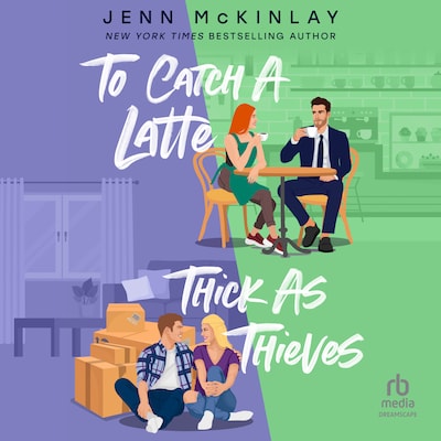 To Catch a Latte Thick as Thieves – omslag til lydbogen af Jenn McKinlay