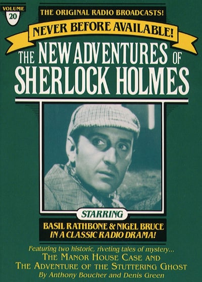 The Manor House Case and The Adventure of the Stuttering Ghost – omslag til lydbogen af Anthony Boucher, Denis Green