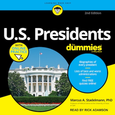 U.S. Presidents For Dummies – omslag til lydbogen af Marcus A. Stadelmann