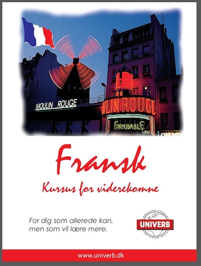 Fransk kursus for viderekomne – omslag til lydbogen af Univerb